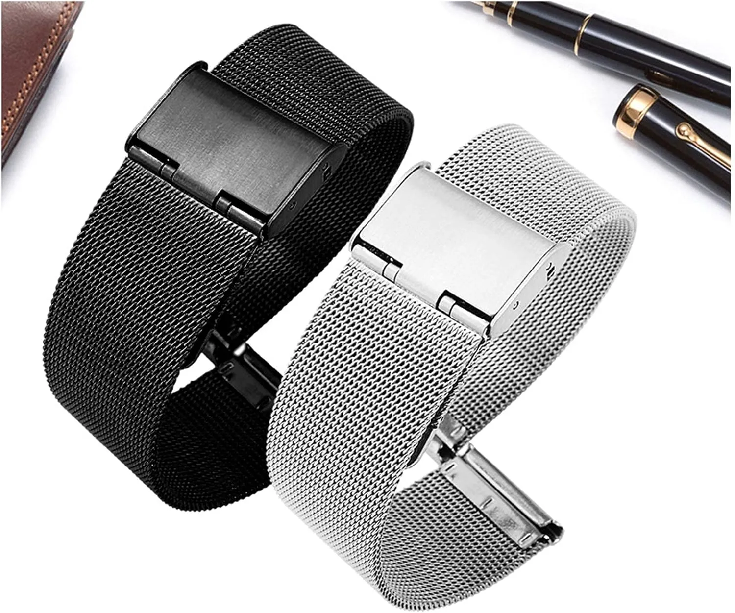 Universal Stainless Steel Metal Watch Band Strap Bracelet(Band Color : Gold, Band Width : 24mm) metal watch band,Metal Replacement Band,Watch Straps, Watchband 12mm 14mm 16mm namely exemplary 18mm 20mm 22mm 24mm 