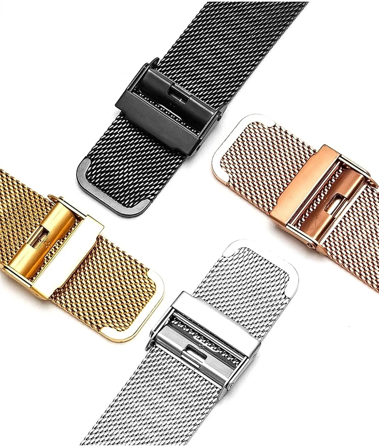 Universal Stainless Steel Metal Watch Band Strap Bracelet(Band Color : Gold, Band Width : 24mm) metal watch band,Metal Replacement Band,Watch Straps, Watchband 12mm 14mm 16mm namely exemplary 18mm 20mm 22mm 24mm 