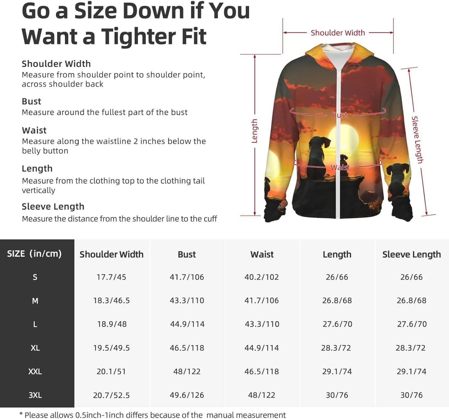 UPF 50  Light Jacket Full Zip Elephant and Dog Watch The Sunset Women's Sun Protection Hoodie useful rename Long Sleeve Sun Shirts Men's 