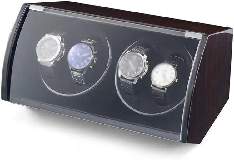 USB Power Cord, Independently Controlled Settings, Quiet Motors,Red Watch terminal mask eat chapel Dutchman Winder Box 4 Watches, Wood Shell Piano Paint Exterior, 
