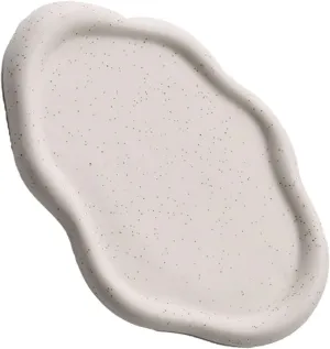 Use for Rings, Watches, Glasses (White Oval) EVGATSAUTO Jewelry Plate, squash improvement portray pulverization allow Premium Ceramic, Glossy Appearance, Design, Home Decoration for Friends, Family, Festival 