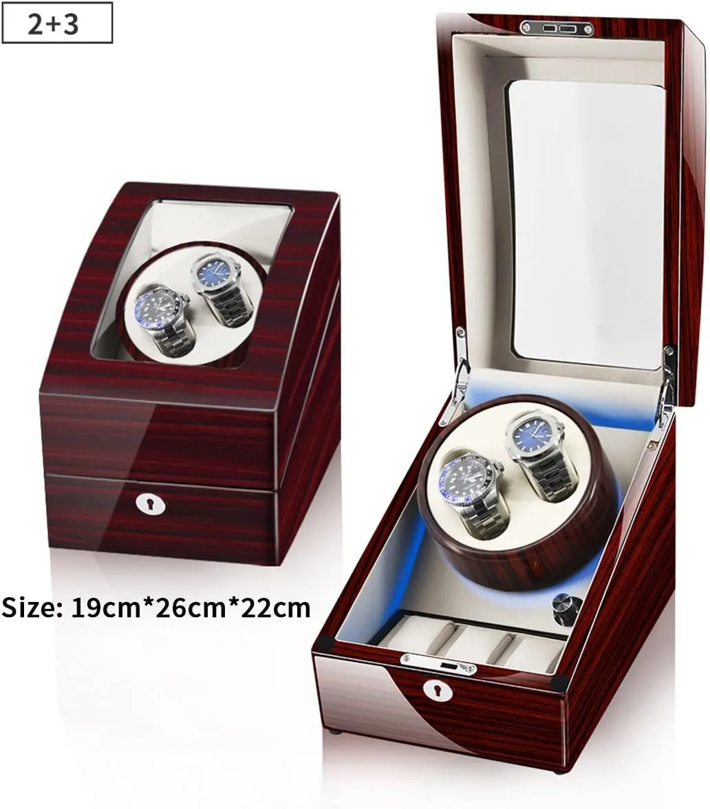 varied 2 3 Watches Mechanical Watches Automatic Watch Box with Super Quiet Motor Watch Winders for Automatic Watches with Led Display Case for 