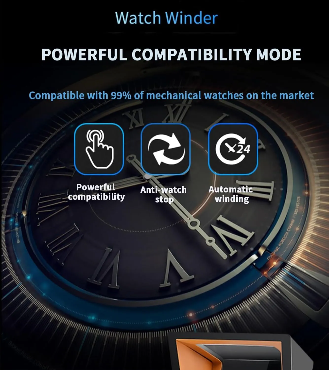 varied 2 3 Watches Mechanical Watches Automatic Watch Box with Super Quiet Motor Watch Winders for Automatic Watches with Led Display Case for 