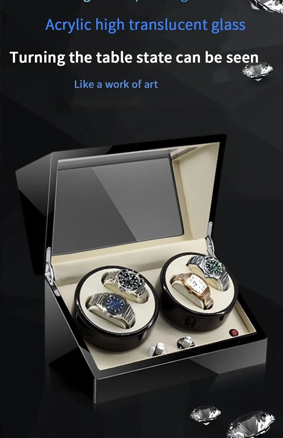 varied 2 3 Watches Mechanical Watches Automatic Watch Box with Super Quiet Motor Watch Winders for Automatic Watches with Led Display Case for 