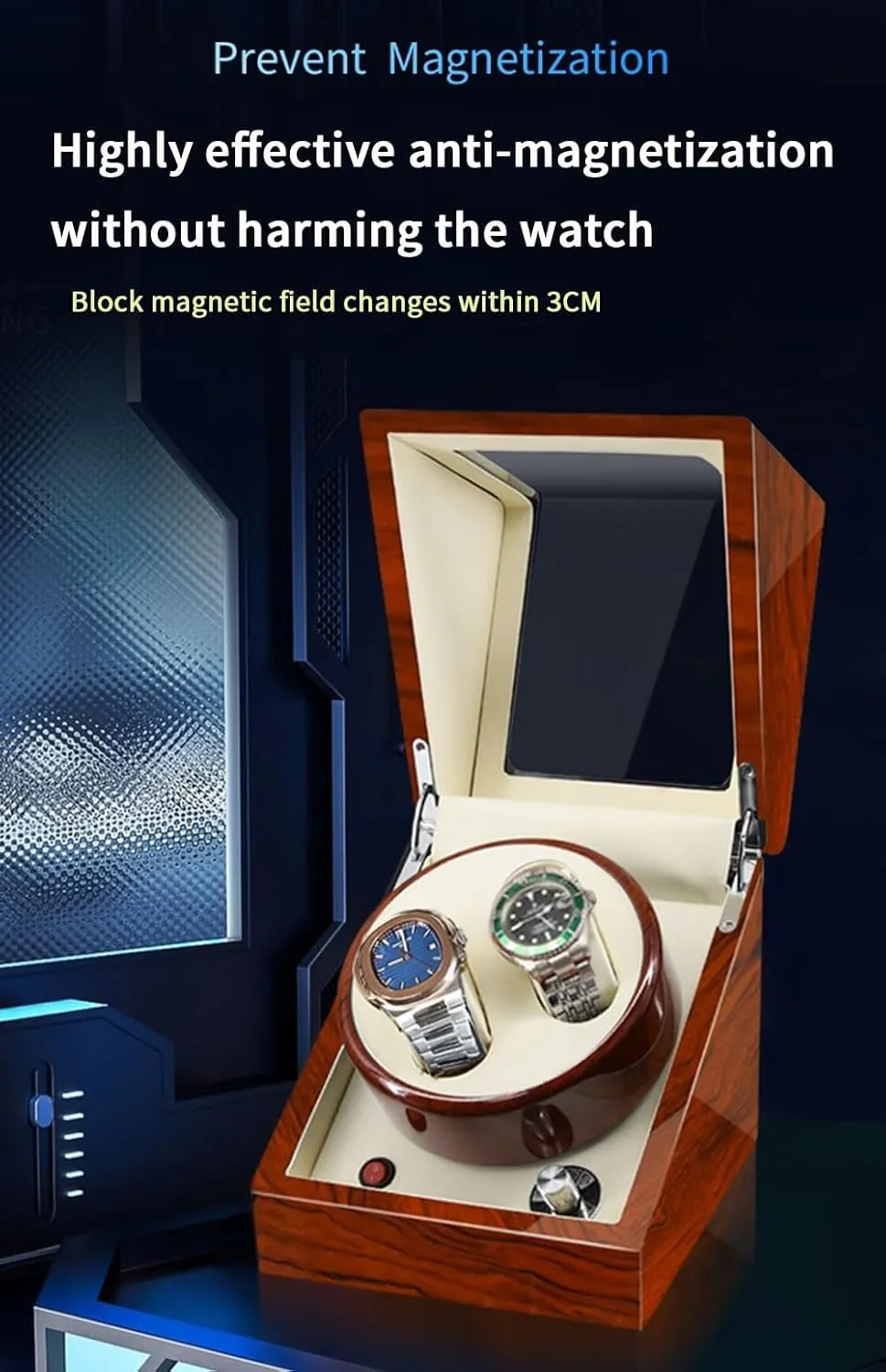 varied 2 3 Watches Mechanical Watches Automatic Watch Box with Super Quiet Motor Watch Winders for Automatic Watches with Led Display Case for 