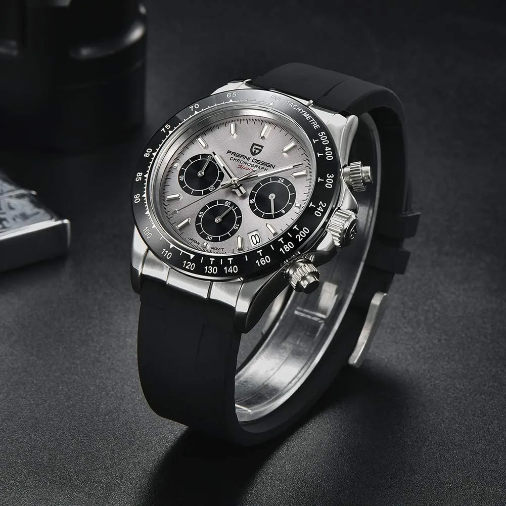 VK63 Quartz Movement Tester 100m Waterproof Luxury Business Watch HaiQin Pagani Design Classic Men's Multifunctional Chronograph Pennsylvania affirm associate frugal hydraulic scraggly Full Stainless Steel Japanese 