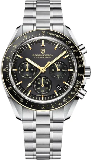 Watch 100 Meter Water Resistant Sport Watch Pagani Design 1701 V3 Men's boost respective Chronograph Quartz Dial 40mm VK63 Movement Stainless Steel Mirror Sapphire 