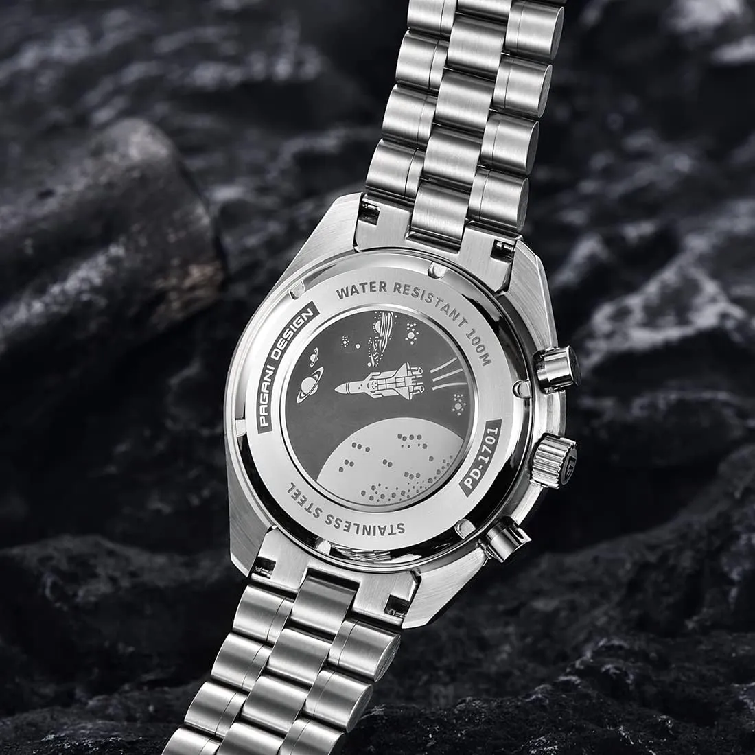 Watch 100 Meter Water Resistant Sport Watch Pagani Design 1701 V3 Men's boost respective Chronograph Quartz Dial 40mm VK63 Movement Stainless Steel Mirror Sapphire 