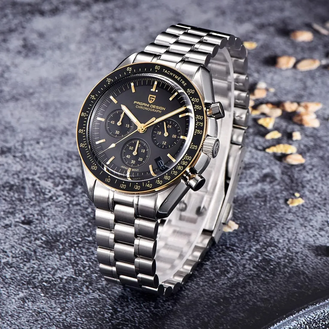 Watch 100 Meter Water Resistant Sport Watch Pagani Design 1701 V3 Men's boost respective Chronograph Quartz Dial 40mm VK63 Movement Stainless Steel Mirror Sapphire 