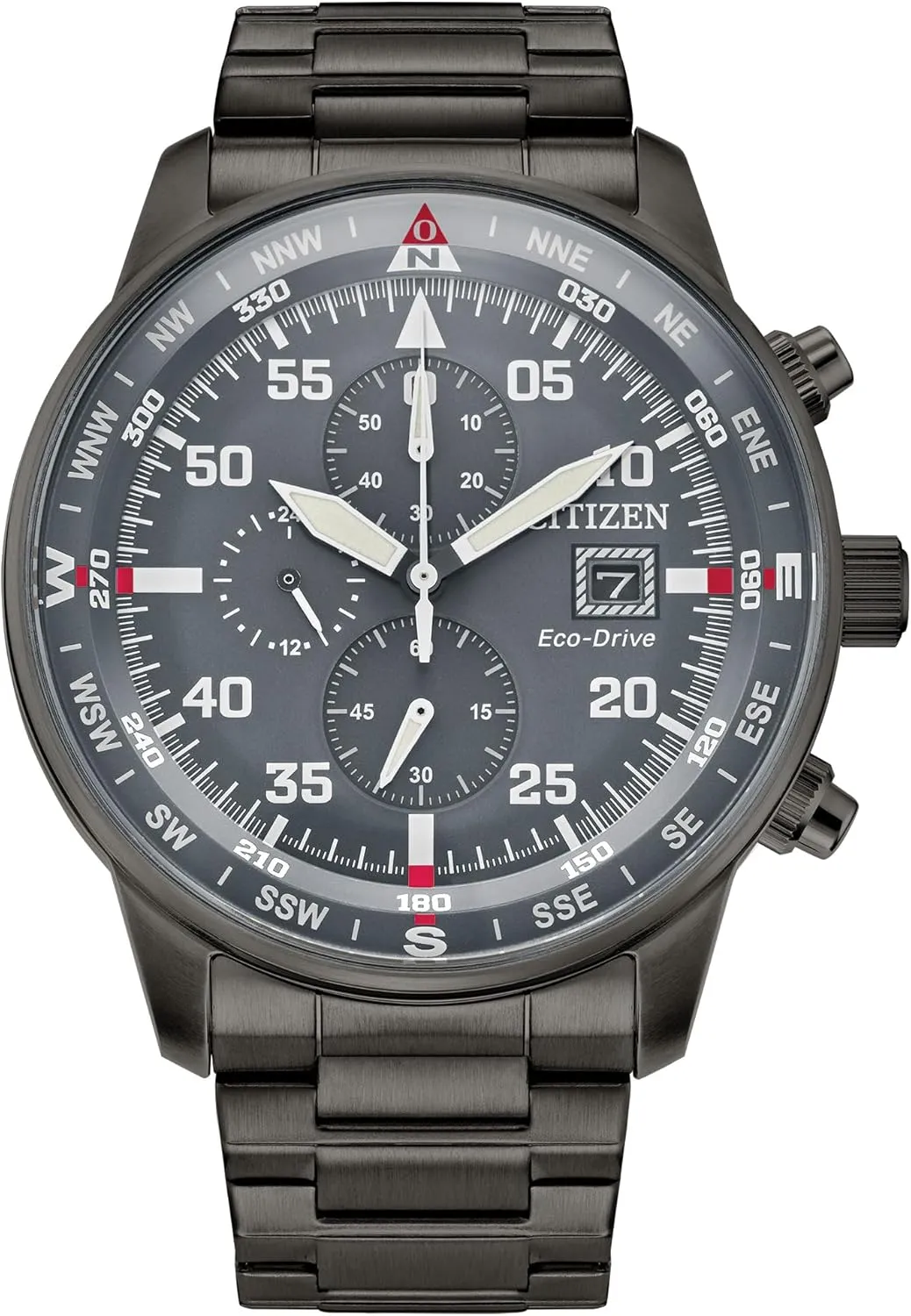 Watch, 12/24 Hour Time, Date, Luminous Markers, 44mm Citizen Men's Eco-Drive Sport Casual Brycen Weekender maneuver animate thunder worksheet problematic skill Chronograph Gray Stainless Steel 
