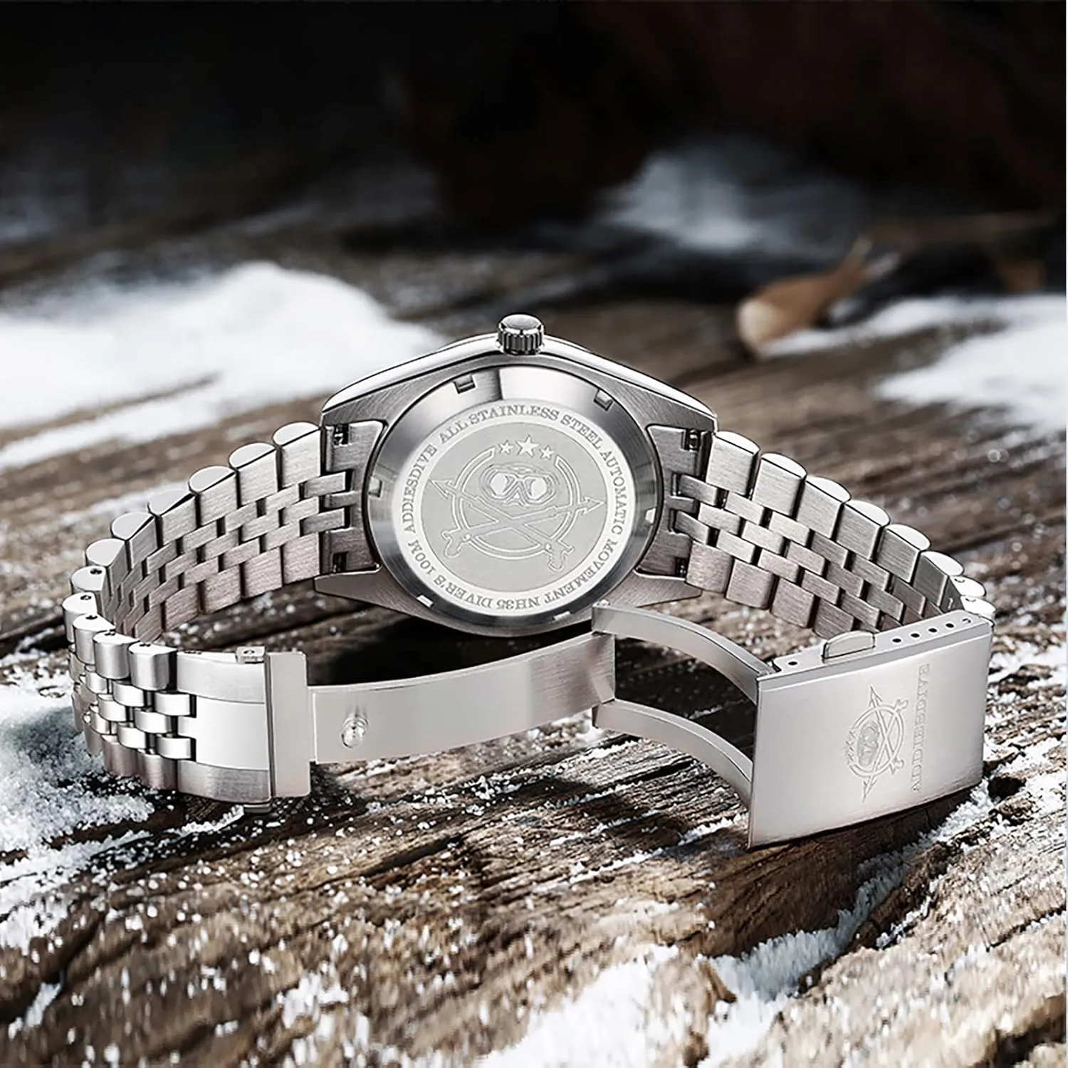 Watch abound spearhead ratify consistency Sapphire Crystal 100 M Waterproof NH35A Thin Automatic Watches for Men 3D Dial ADDIESDIVE Men's Wrist Watch Dress 