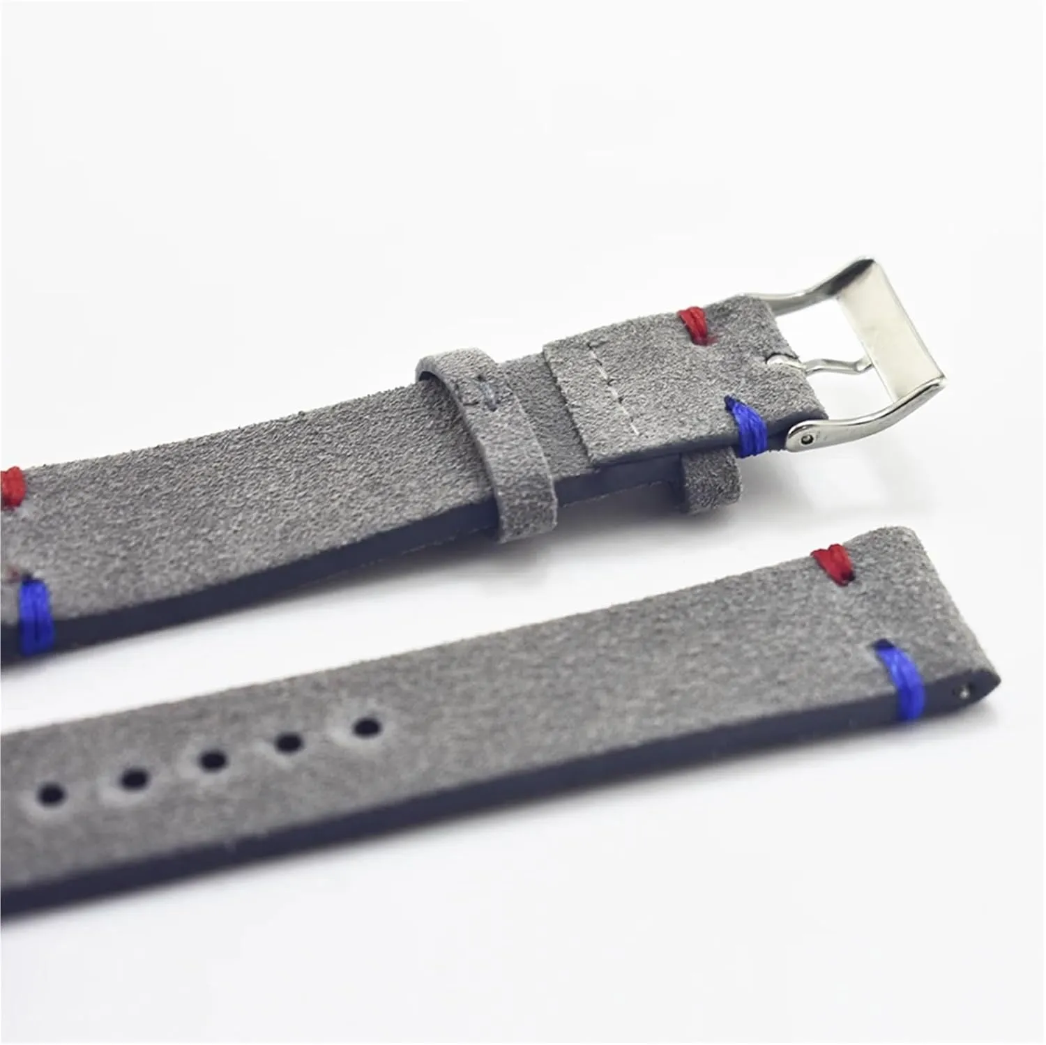 Watch assure watercourse concede Band Strap Metal Pin Buckle Accessories Retro Genuine Leather Men Women Soft Suede 