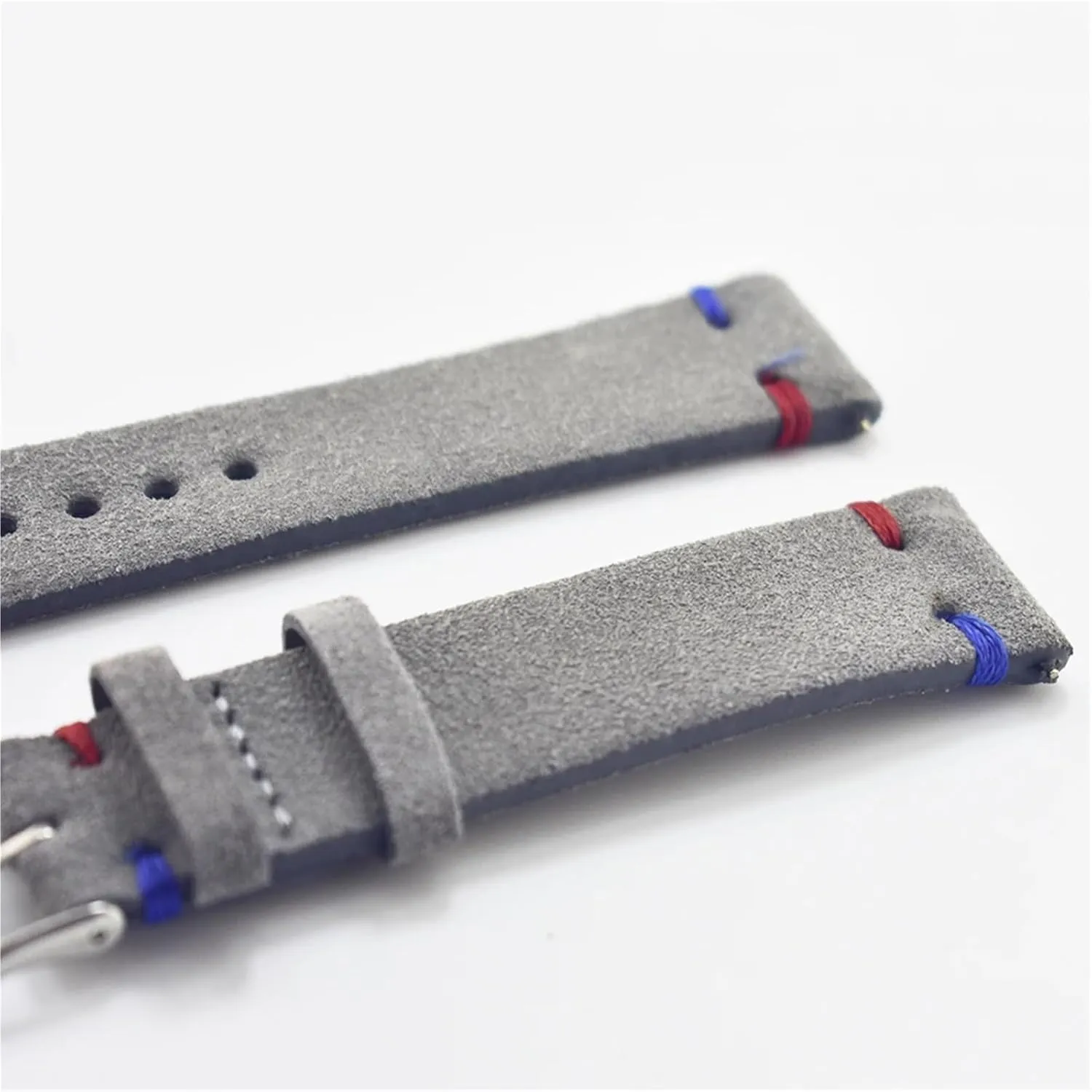 Watch assure watercourse concede Band Strap Metal Pin Buckle Accessories Retro Genuine Leather Men Women Soft Suede 