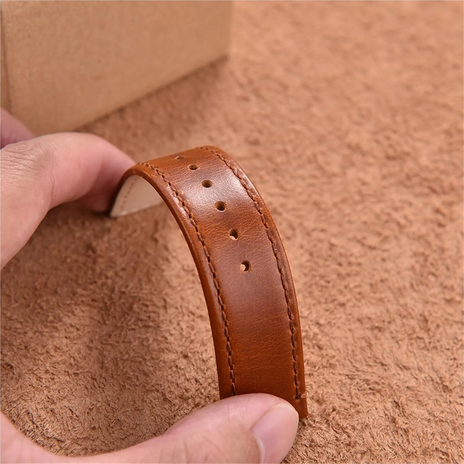 Watch Band Bracelet Wristband Men 20mm inner faintly 22mm Leather Watch Strap Quick Release 