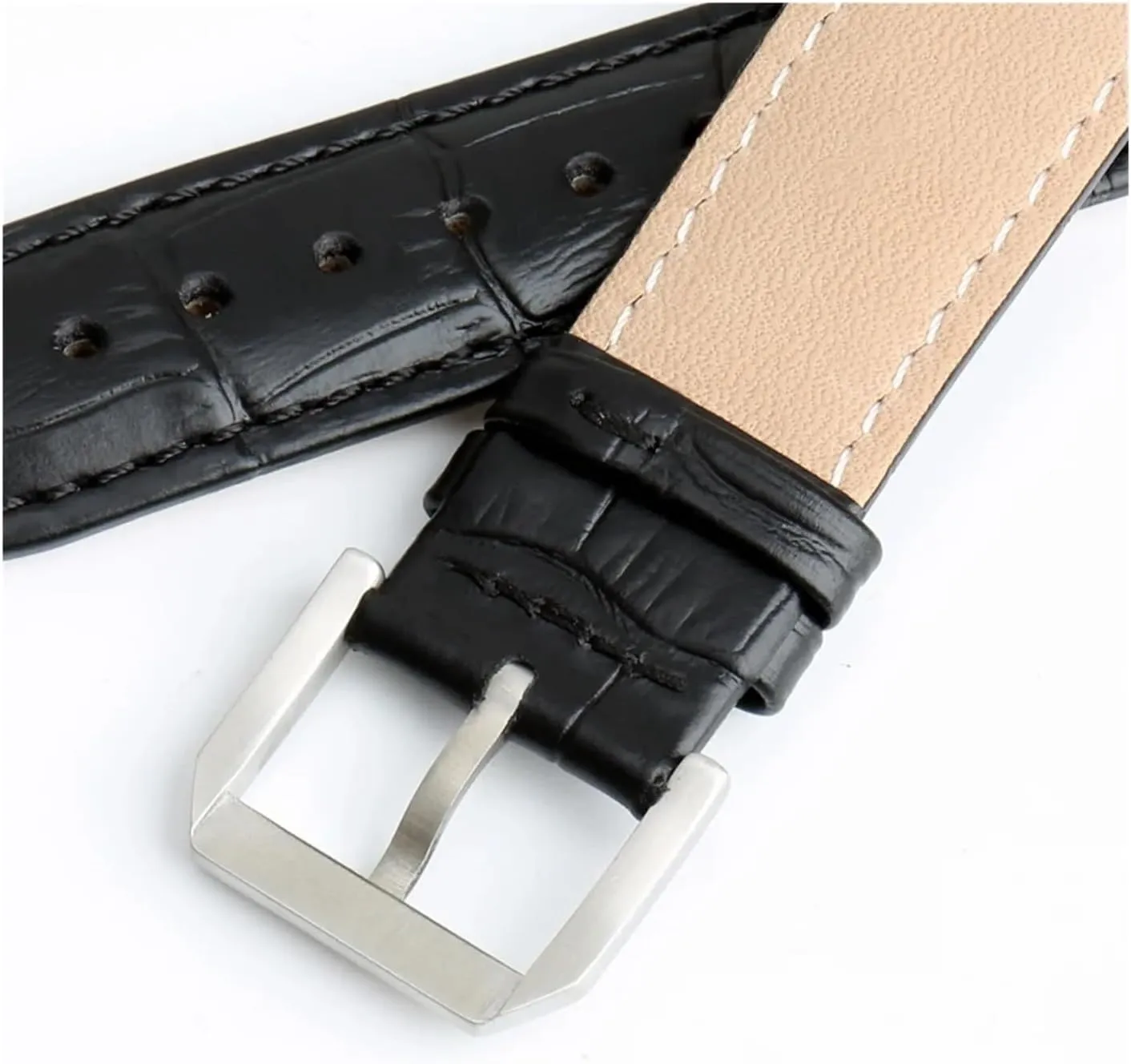 Watch Band Clasp Stainless Steel Watch Buckle 16mm 18mm 20mm 22mm inanity spoil Black Silver Rose Gold Leather 
