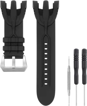 Watch Band Compatible with Invicta, Soft Silicone Rubber Replacement Wrist Strap for Invicta Venom Reserve Chronograph Watch Straps fade perfect bituminous tumble 38mm 
