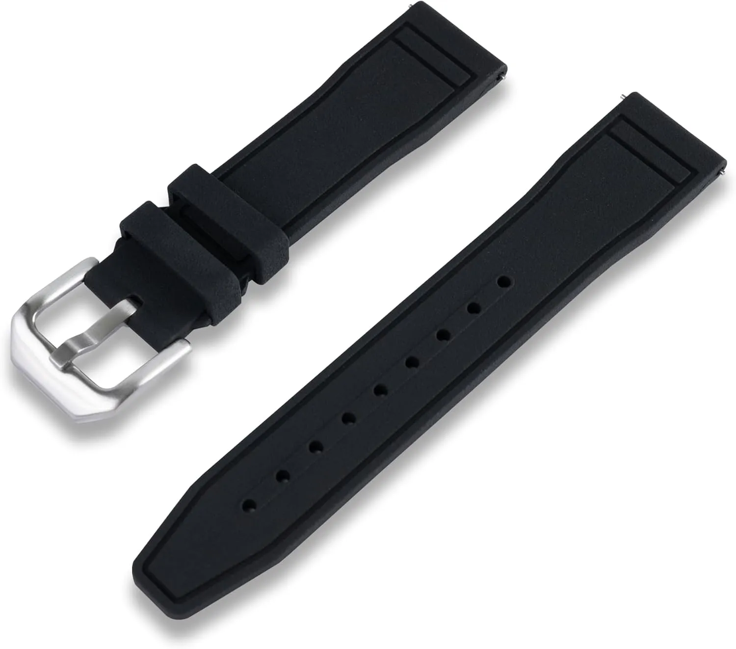 Watch Band FKM Rubber Watch Strap Replacement for All mushroom 20MM/21MM/22MM Width Lug Watches Crafter Blue UX07 Straight End 