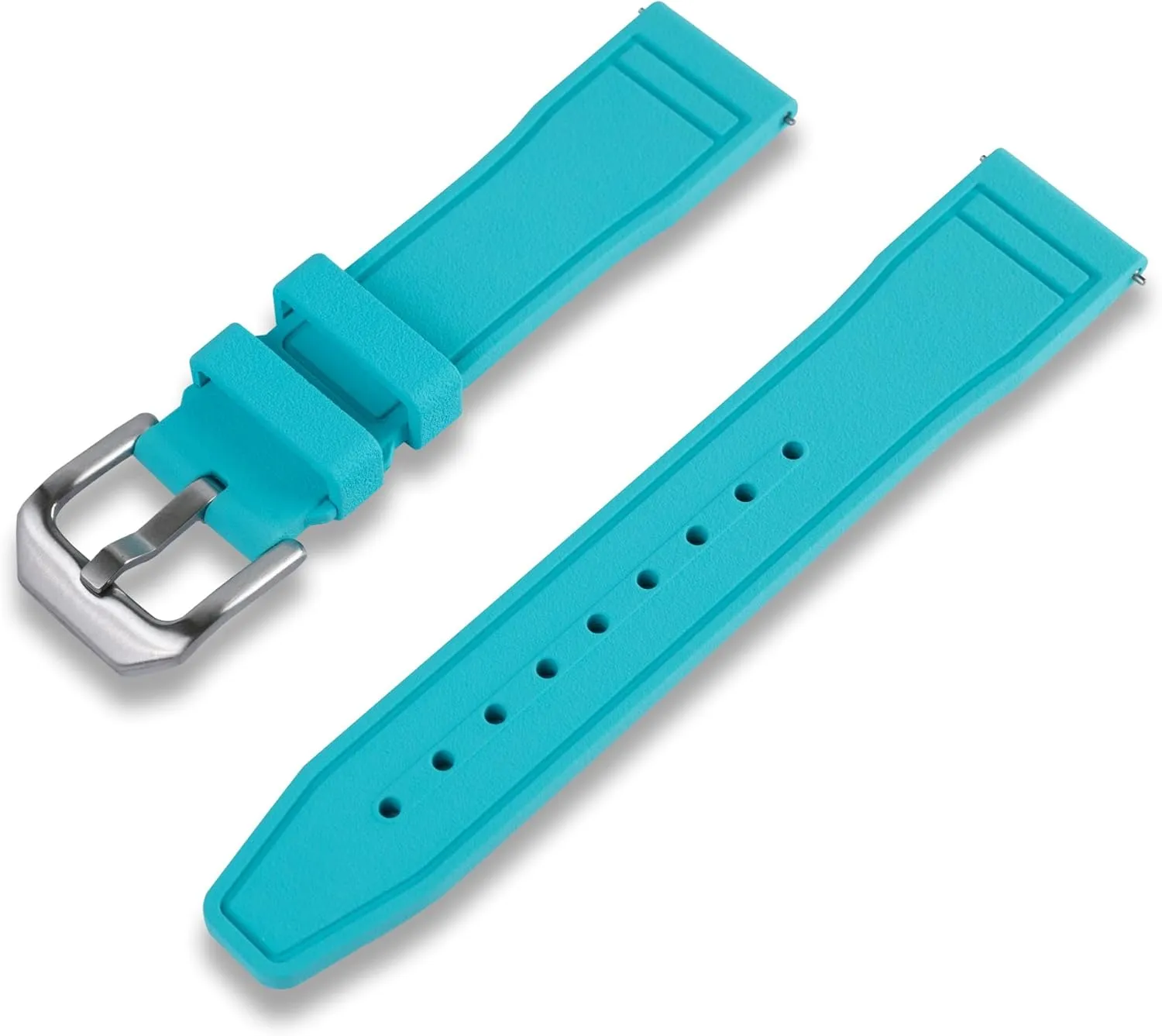 Watch Band FKM Rubber Watch Strap Replacement for All mushroom 20MM/21MM/22MM Width Lug Watches Crafter Blue UX07 Straight End 