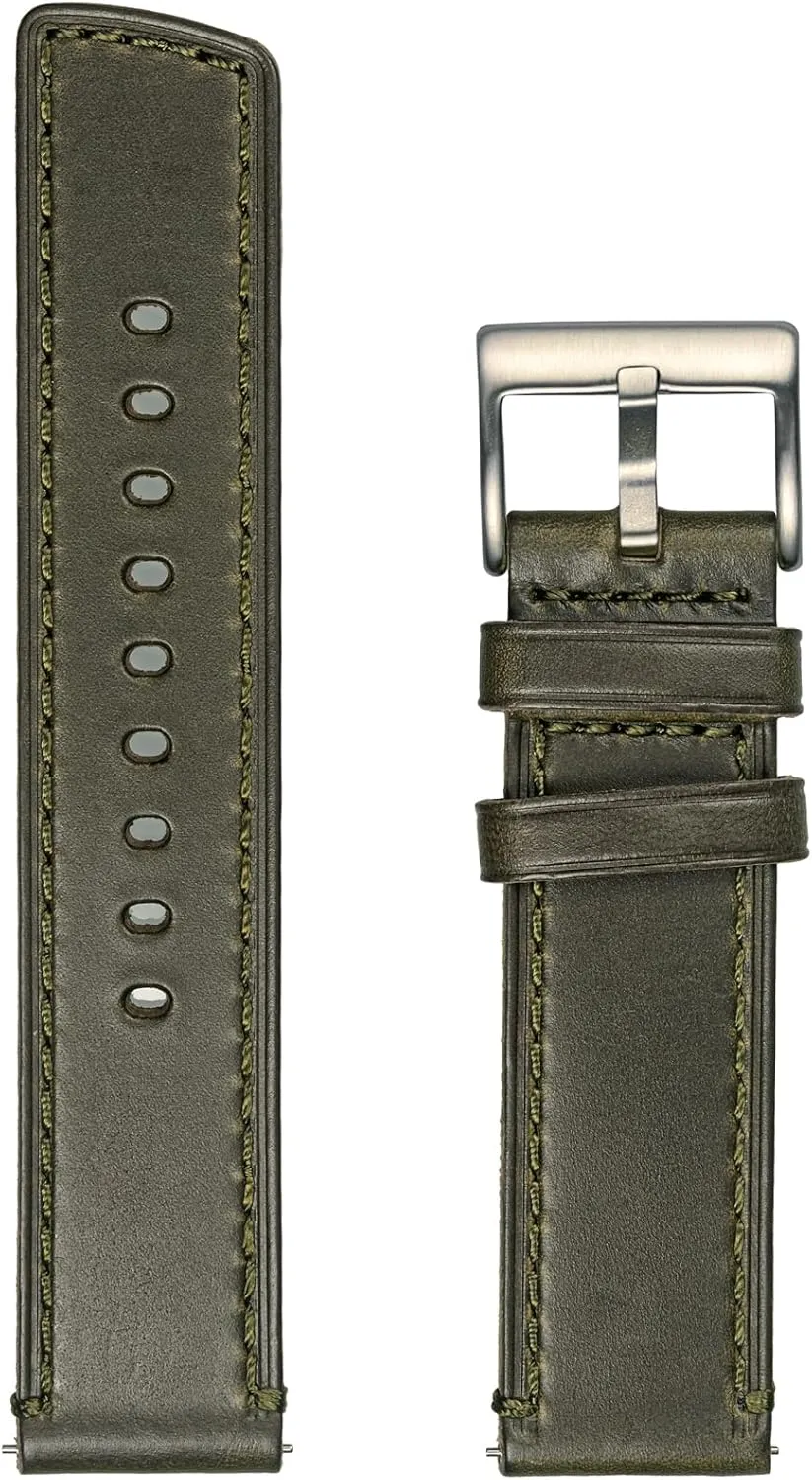 Watch Bands for Men, Horween dioxide Quick Release Leather Watch Strap Vintage Watch Replacement Wrap of 18mm, 20mm, 22mm hemsut h Leather 