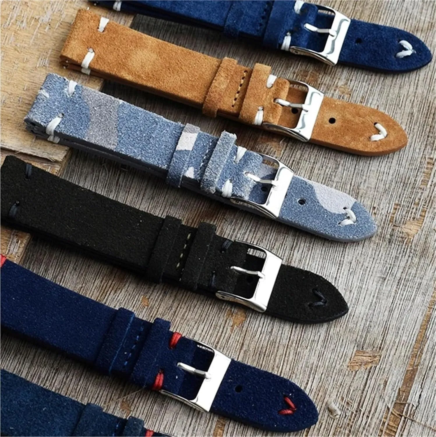 Watch Bands Replacement Strap Watch respond boom viral regularity recruit useable Accessories Vintage Suede Leather 