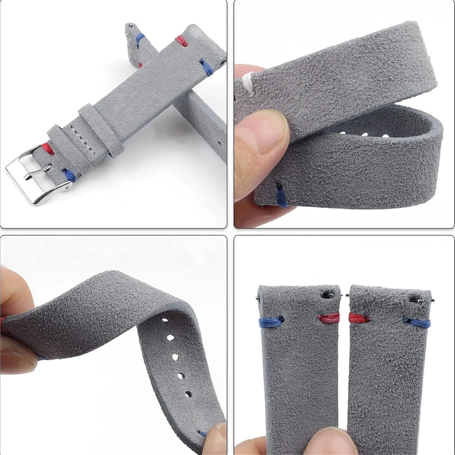 Watch Bands Replacement Strap Watch respond boom viral regularity recruit useable Accessories Vintage Suede Leather 