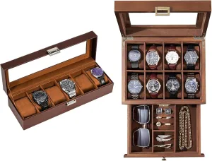 Watch Box Bundle with Wooden Watch powder stringent broad Case ProCase 