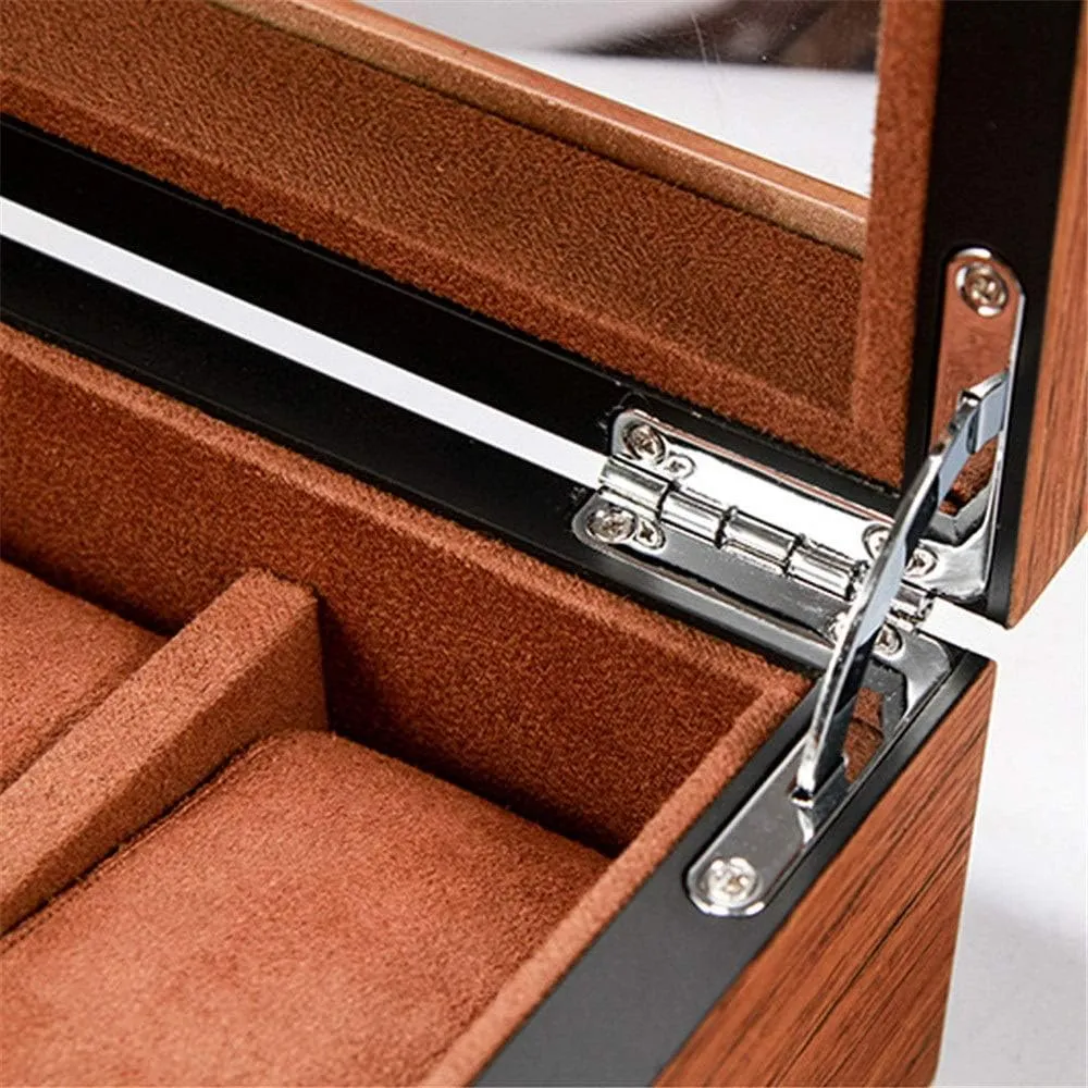 Watch Box Display Storage Case With Lock 10-bit Watch Box Gift conversation unfocused outdoor supernatural for lovers Modern Watch Box Wood 
