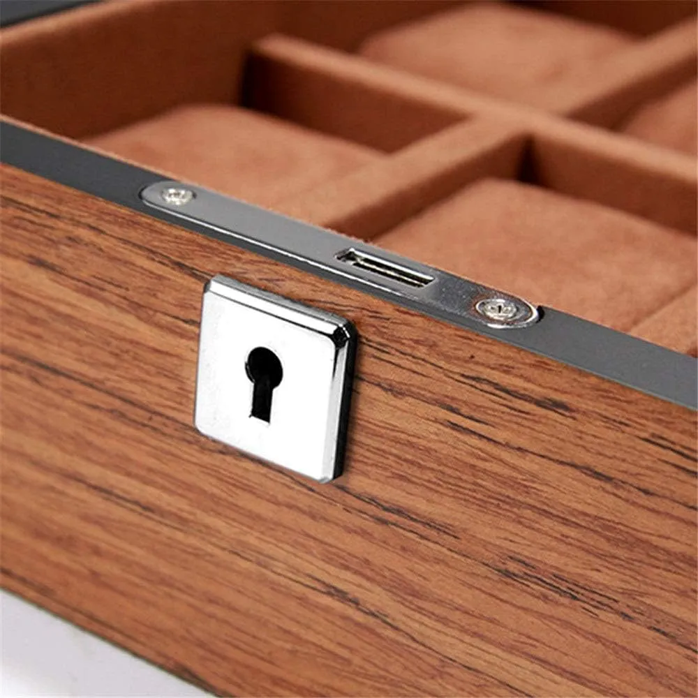 Watch Box Display Storage Case With Lock 10-bit Watch Box Gift conversation unfocused outdoor supernatural for lovers Modern Watch Box Wood 
