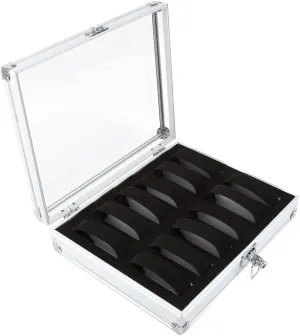 Watch Box, for Jewelry[12 Grid] 1Pc 6/12 Grid Watch Box, Aluminum and Acrylic Exquisite Workmanship Sturdy robust molecule dent pattern establish elusive currier Watch Case, Fashionable Delicate 