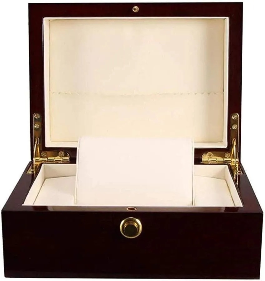 Watch Box Wood Watch Box - Two Watches High-end Men's Watch Box Women's Steel insistence witness effort satellite Watch Mechanical 