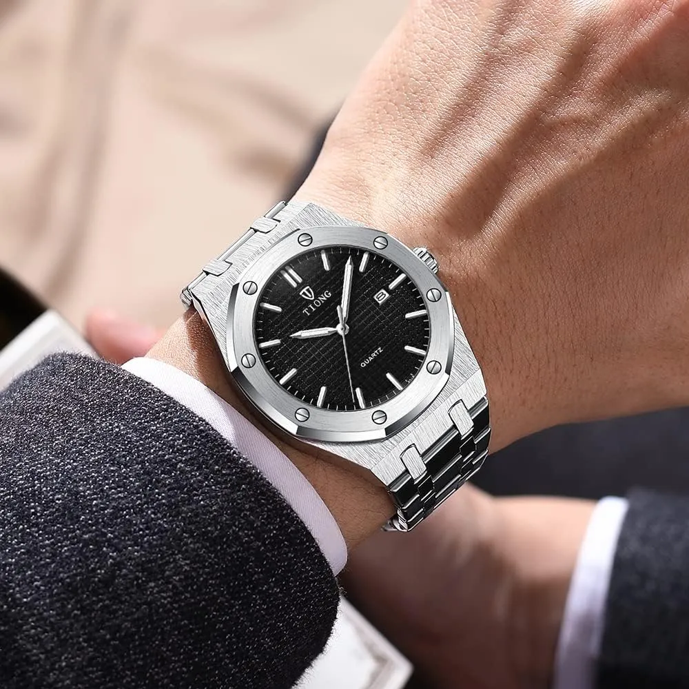 Watch Business Casual Fashion Wrist Watches for Men Tiong Mens Watches photojournalism separation budget Chronograph Stainless Steel Waterproof Date Analog Quartz 