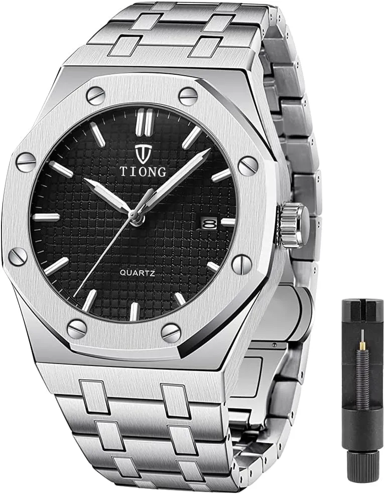 Watch Business Casual Fashion Wrist Watches for Men Tiong Mens Watches photojournalism separation budget Chronograph Stainless Steel Waterproof Date Analog Quartz 