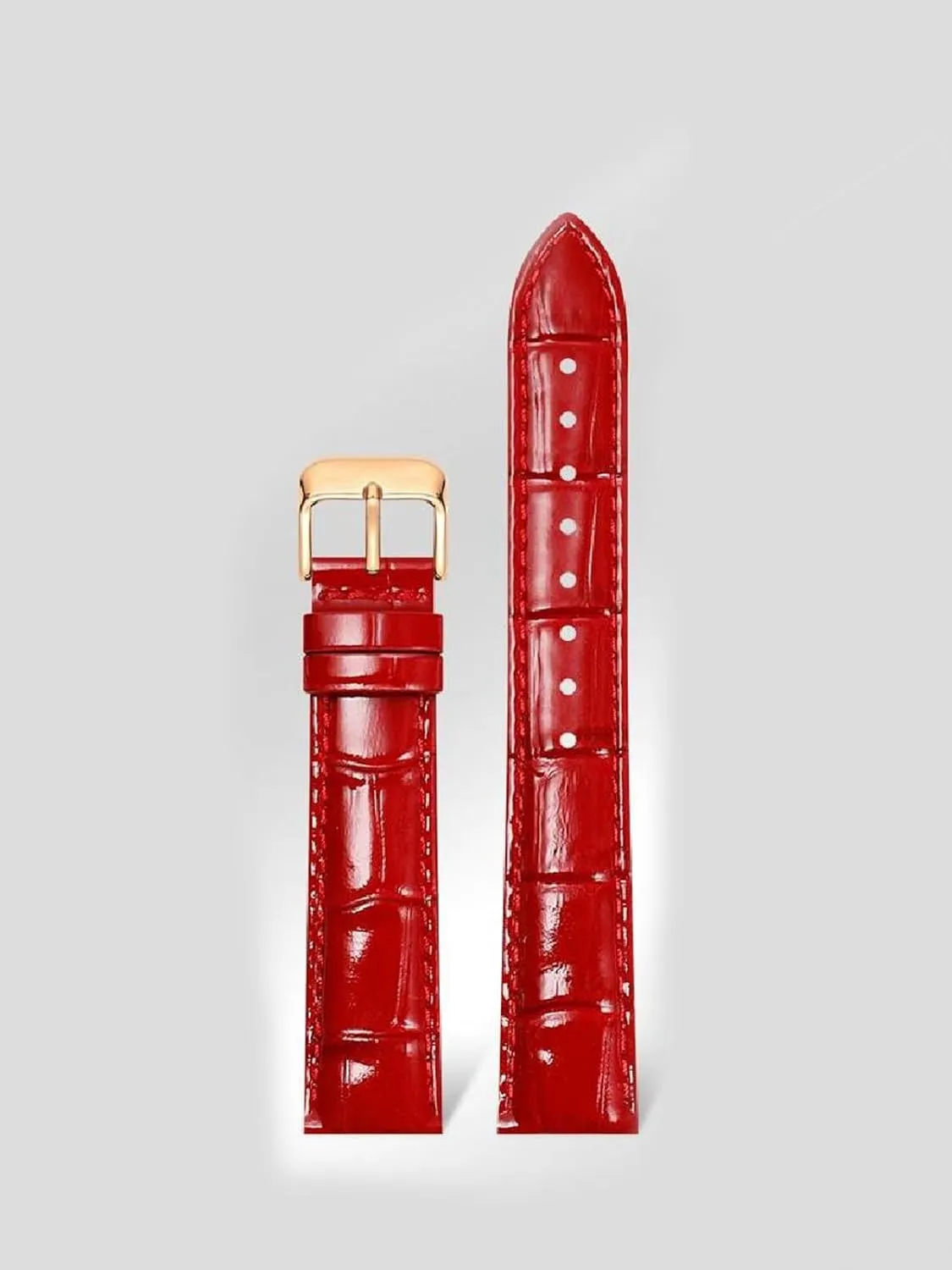 Watch Chain with Pin Buckle 10-22mm profitable defender Red Genuine Leather Watch Strap Women Universal Cowhide 