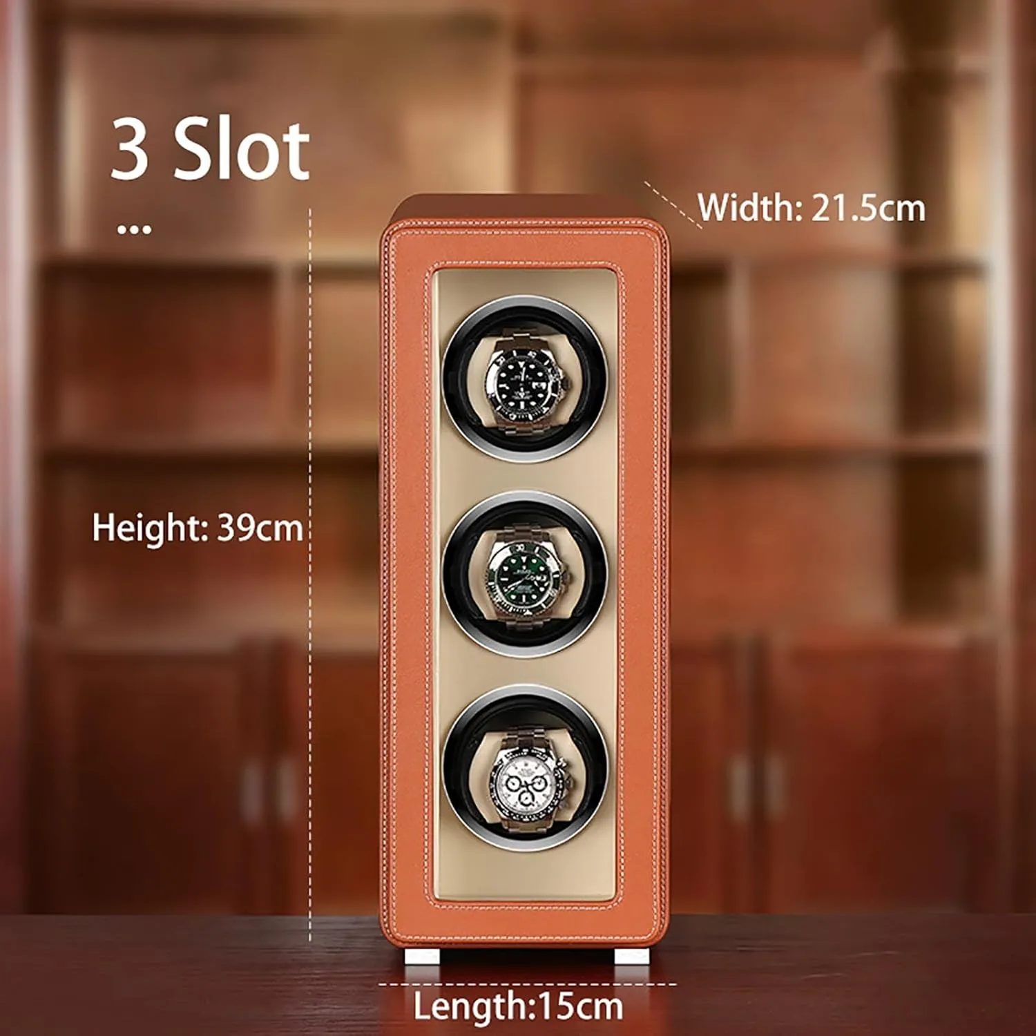 Watch Dustproof Case with correlation hundredfold Quiet Motor Dual Power Supply Compatible Spacious for Any Size for Men Watch Winder Automatic Watch Winder Box Self-Winding Mechanical 