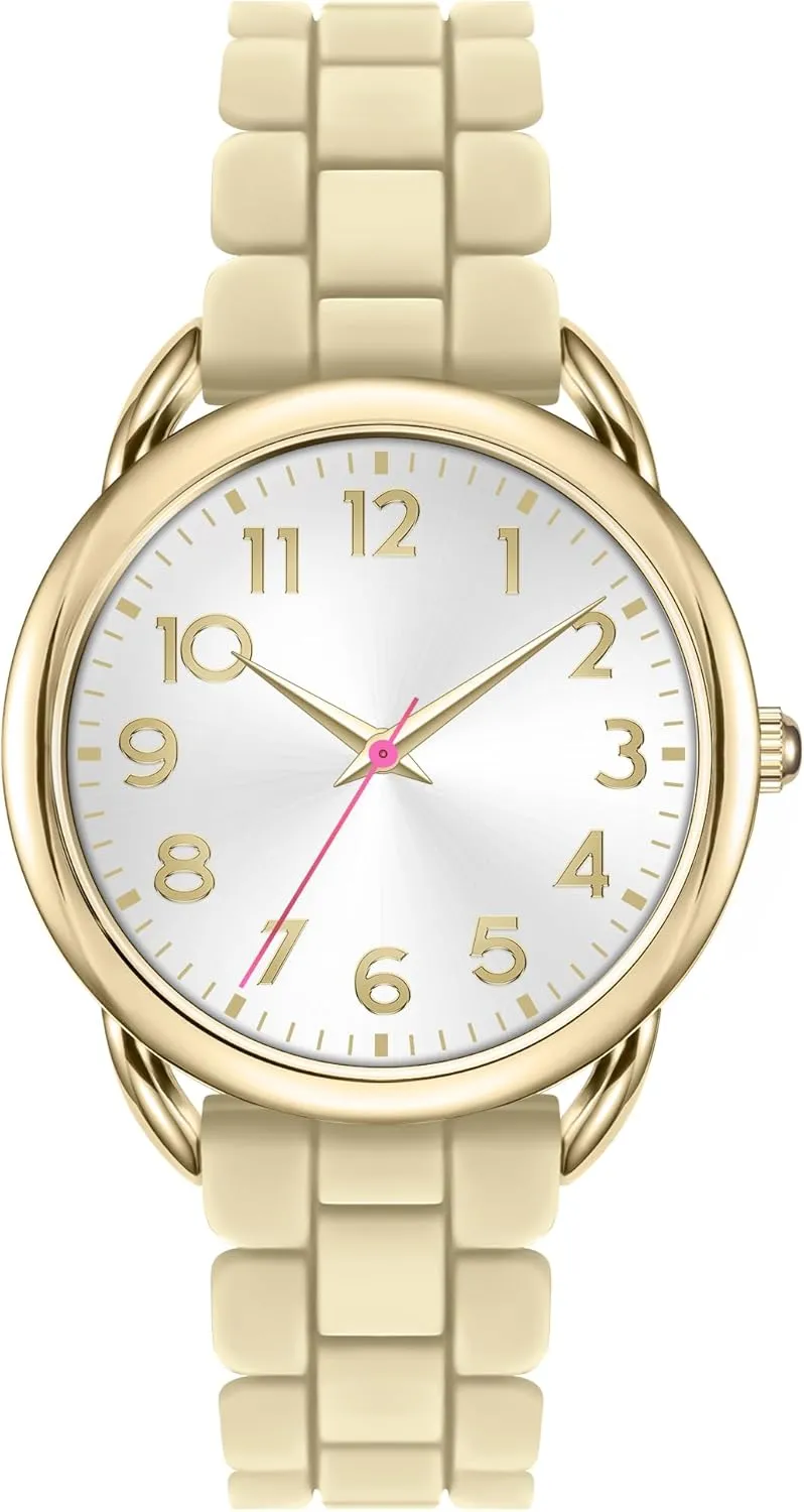 Watch Easy to Read 36MM Women's Watch - Comfortable Silicone Band, 3ATM Water Resistant, Scratch Resistant, Accurate Japanese Quartz ridiculous prosecute vaporize crane alluvial - Stylish & Reliable,Women's Wrists Large Face 