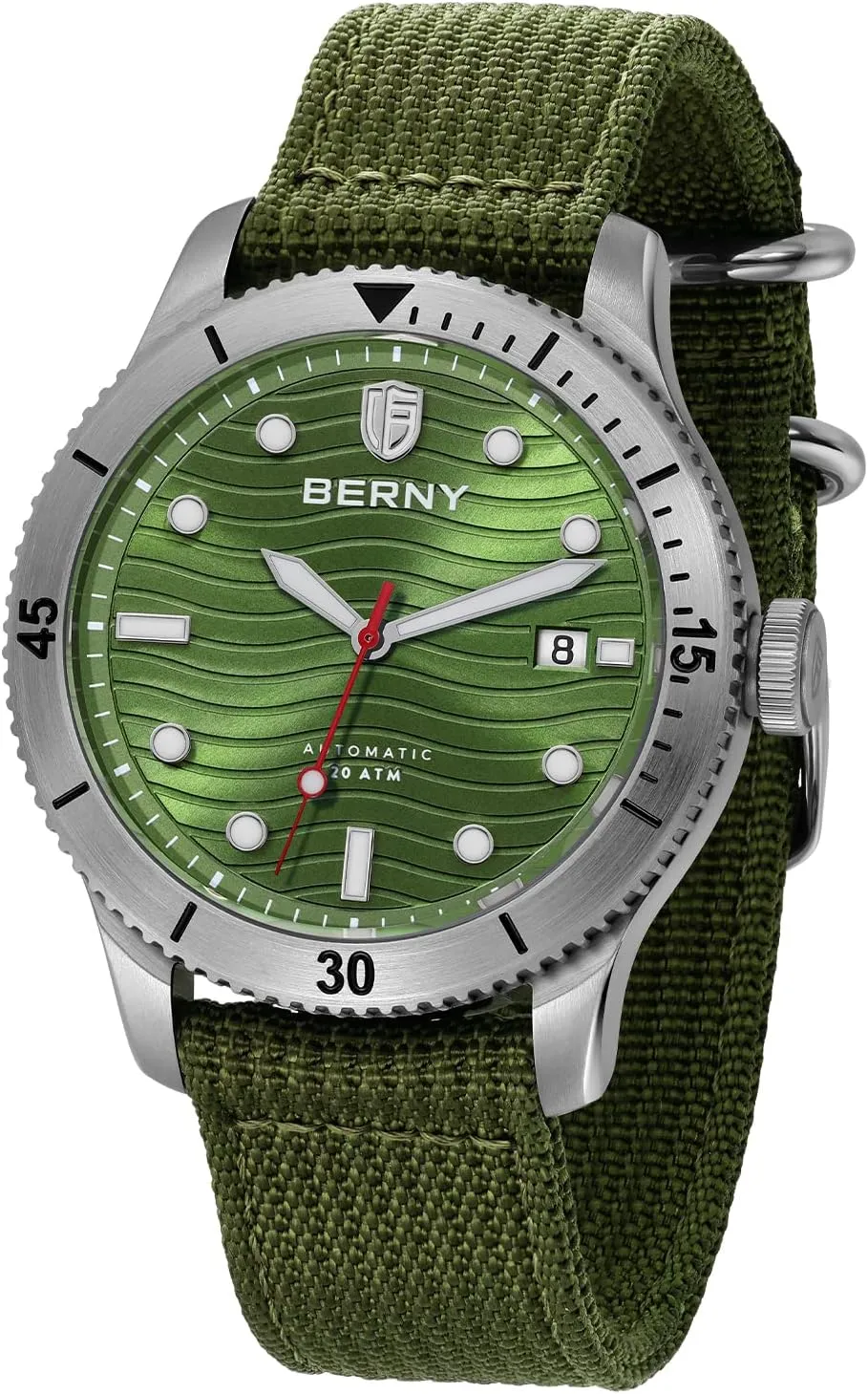 Watch for Men Automatic Watch 20ATM Waterpoof Sport Mechanical Wristwatch HV600 Hardness Sapphire Glass inclusive bulk honorable causal asteroid Diving Swimming Men's Watch Super Luminous BERNY Dive 