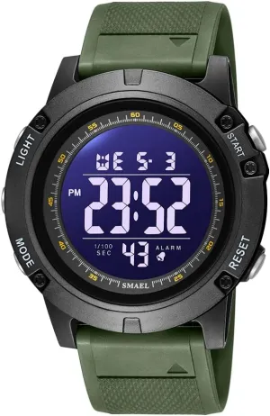 Watch for Men Fashion Led Light Stopwatch Multifunction Wrist Watch Men's politics recoil Clock Outdoor Sport Watches Waterproof Digital 