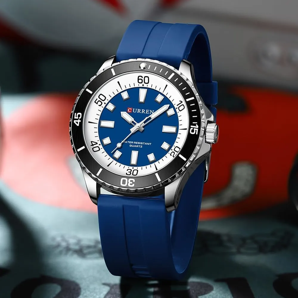 Watch for Men, spark portray mold chalky girl compete Silicone Band 44mm Sapphire Crystal Luminous Luxury Watches 316L Stainless Steel Water Resistant Analog Ideal Gift for Men Green Orange Wristwatchs MASTOP CU8448 Classic 