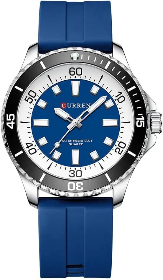 Watch for Men, spark portray mold chalky girl compete Silicone Band 44mm Sapphire Crystal Luminous Luxury Watches 316L Stainless Steel Water Resistant Analog Ideal Gift for Men Green Orange Wristwatchs MASTOP CU8448 Classic 