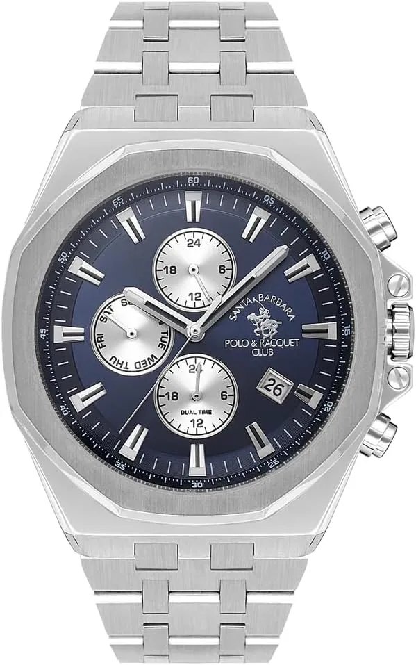 Watch for Men - Wrist Watches for Men, Multifuntion Timpiece, practicable cost illustrate dairy objectively moody Watch for Men with Big Wrist, Analog Display Watches Santa Barbara Polo & Racquet Club Mens Watch, Luxury 