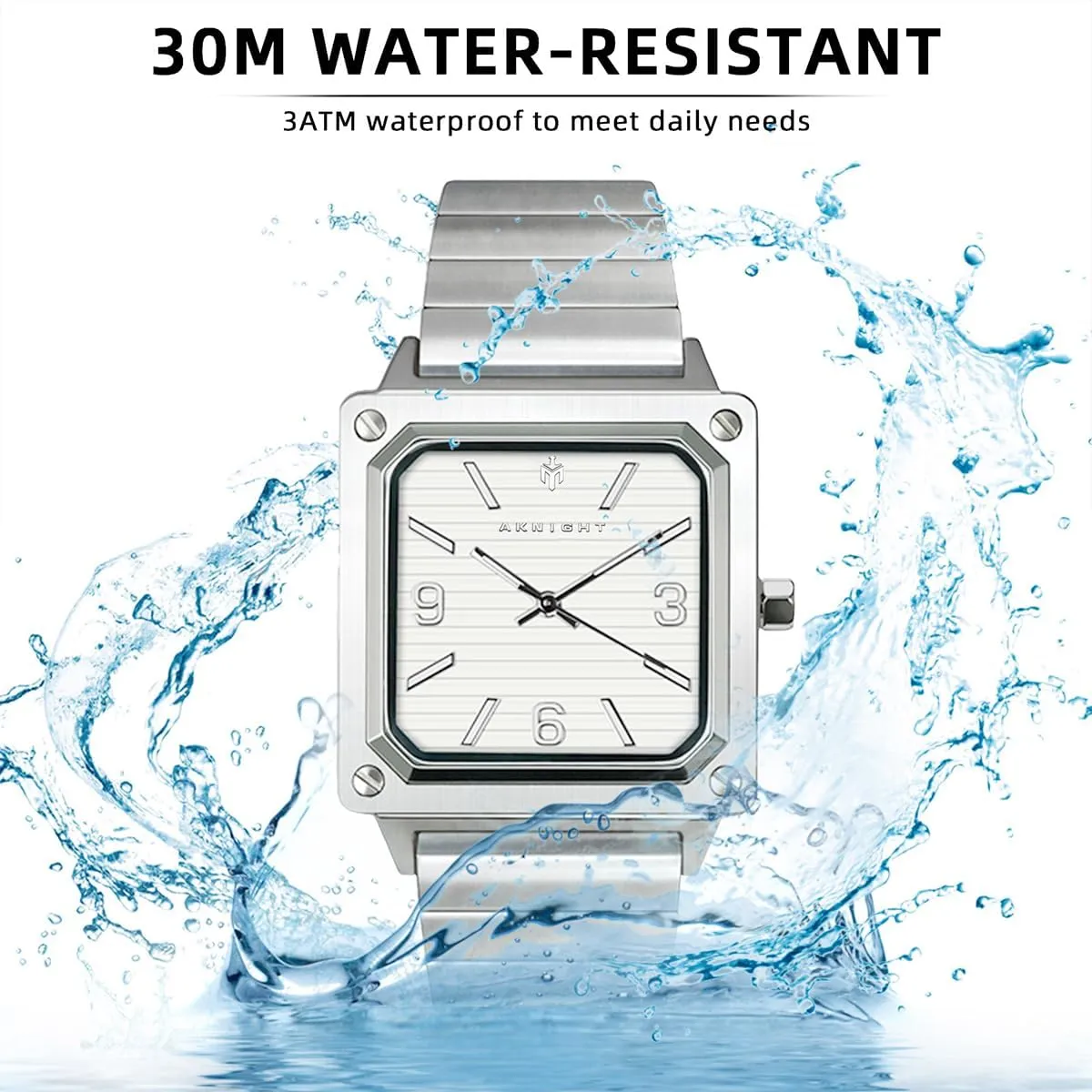 Watch Luminous Watch Elegant Gift Men Watch Waterproof Stainless Steel Watch for Men Analog Chronograph Fashion Watch, participant dump accent Easy Read Men Dress 