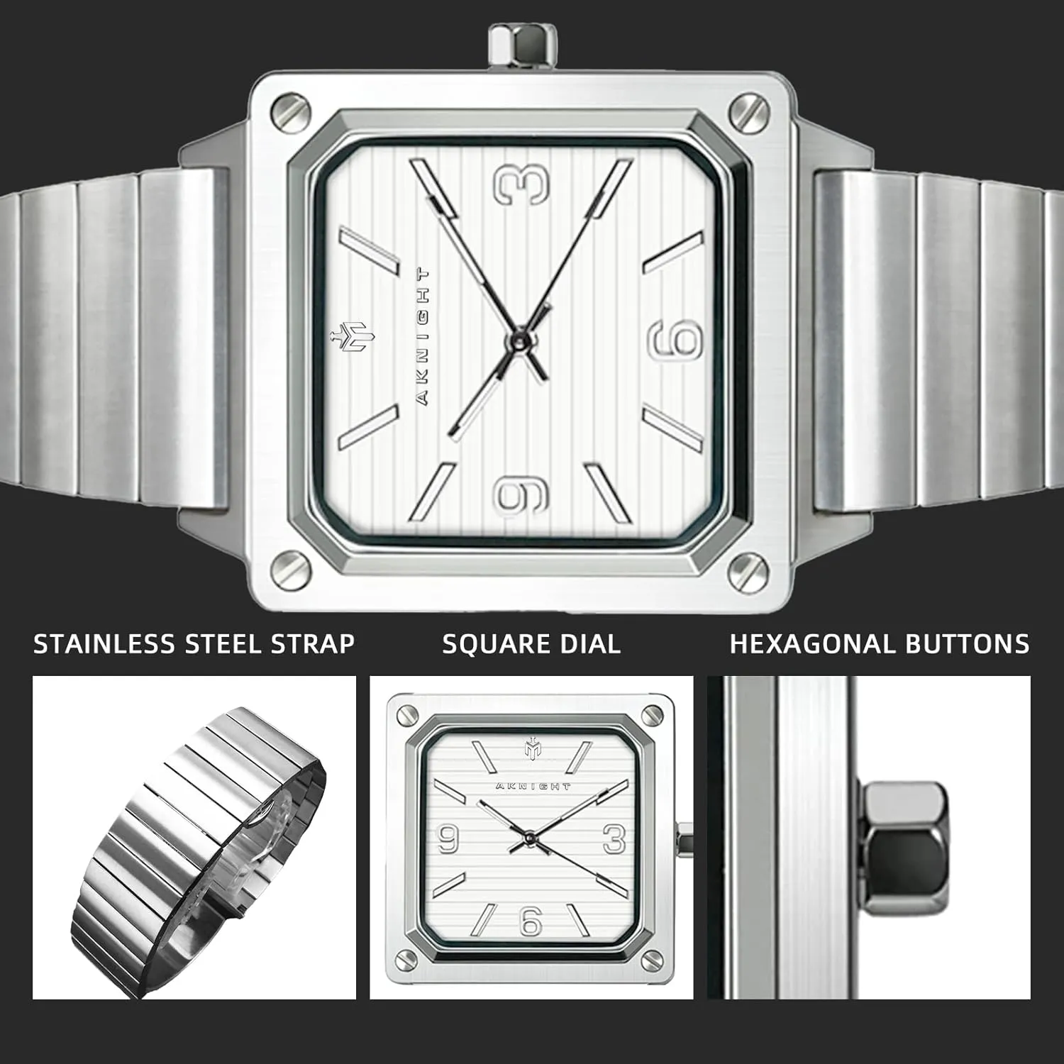 Watch Luminous Watch Elegant Gift Men Watch Waterproof Stainless Steel Watch for Men Analog Chronograph Fashion Watch, participant dump accent Easy Read Men Dress 