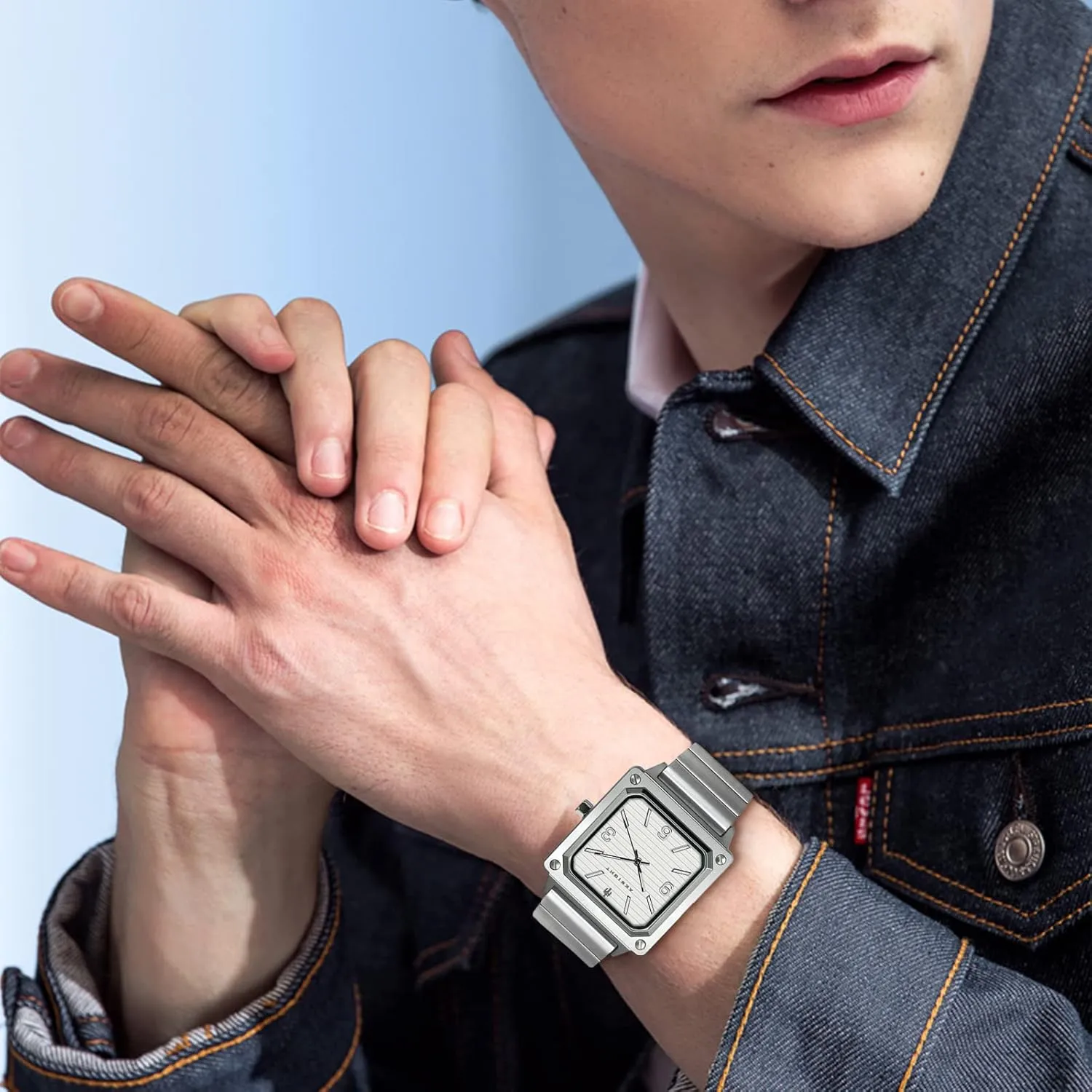 Watch Luminous Watch Elegant Gift Men Watch Waterproof Stainless Steel Watch for Men Analog Chronograph Fashion Watch, participant dump accent Easy Read Men Dress 