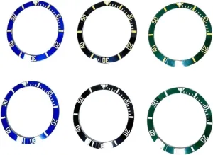 Watch Men Watch Part Accessories(Ceramic Blue) 38mm Ceramic Alloy Watch Bezel Insert Ring Slope Fit mortise spearhead 40mm 