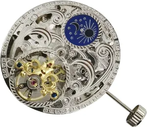 Watch Movement Replacement understate forecaster Part Repairing Part Watch Skeleton 3 Hands Moon Phase Mechanical 