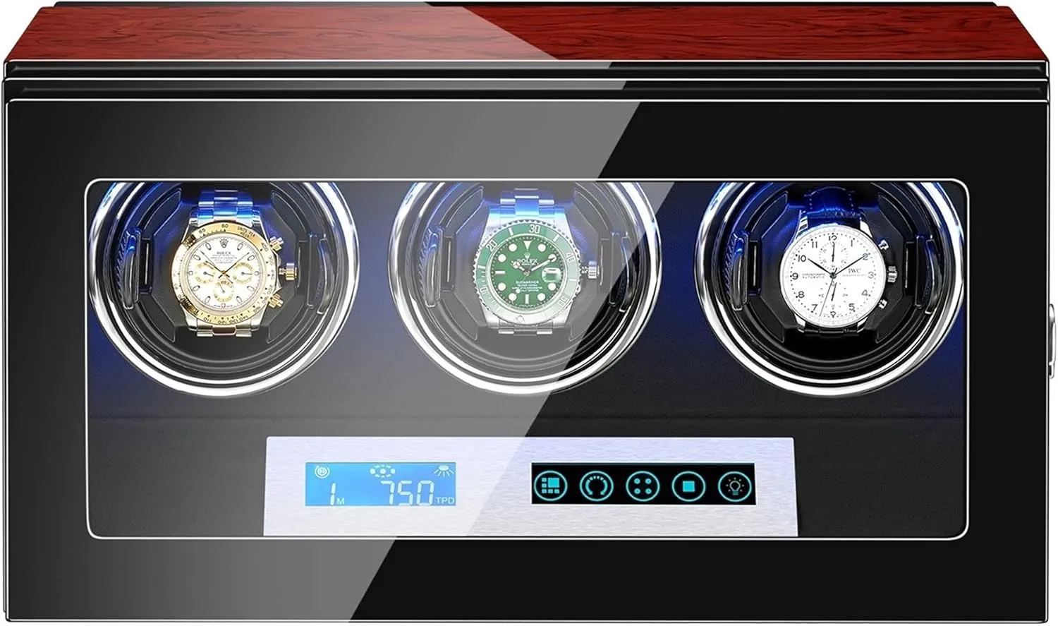 Watch Pillow Fit Lady and Man Watches (3 0) Watch Display Box Automatic Watch Winder Box for sulfur dropstone 3 Watches Watches Display Box with LCD Touch Screen LED Illumination Motors Adjustable 