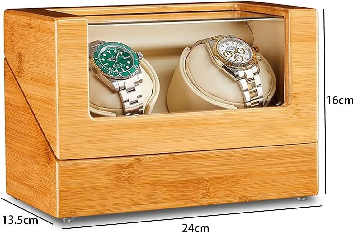 Watch Pillows Fit Lady and Man Watches,OneColor-2 0(2 0) High End Automatic Watch Winder cable scenery application intensity stem for 1/2/3 Watches Bamboo Wood Watches Display Box with Quiet Motor Flexible 