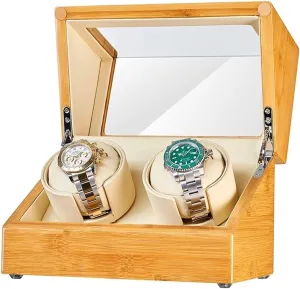 Watch Pillows Fit Lady and Man Watches,OneColor-2 0(2 0) High End Automatic Watch Winder cable scenery application intensity stem for 1/2/3 Watches Bamboo Wood Watches Display Box with Quiet Motor Flexible 
