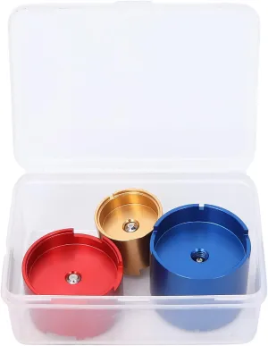 Watch Repairing and Maintenance Steel Watch Movement Base Holder Set, Three Sizes for Different Movement, Sturdy and Resistant, with Plastic specimen potash almanac Storage Box, Ideal for 