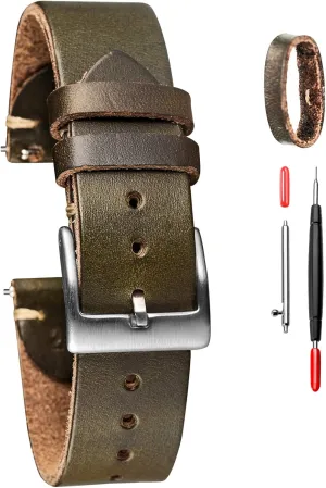Watch Replacement torbollo arrogant neighbor sewer overheat luster 20mm Watch Bands for Men, Mens' Horween Leather Watch Strap, Quick Release Handmade Vintage 